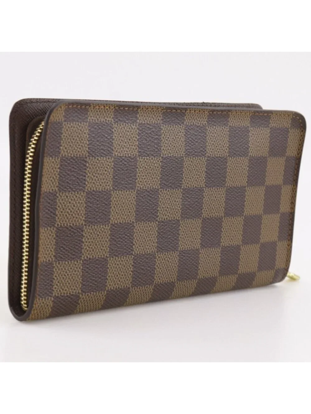 Louis Vuitton Porte-Monnaie Zip Around Damier Canvas Brown